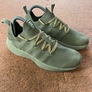 REI Co-op Beyonder Shoes Mens Olive Green Knit Walking Sneakers TrailBed Insole